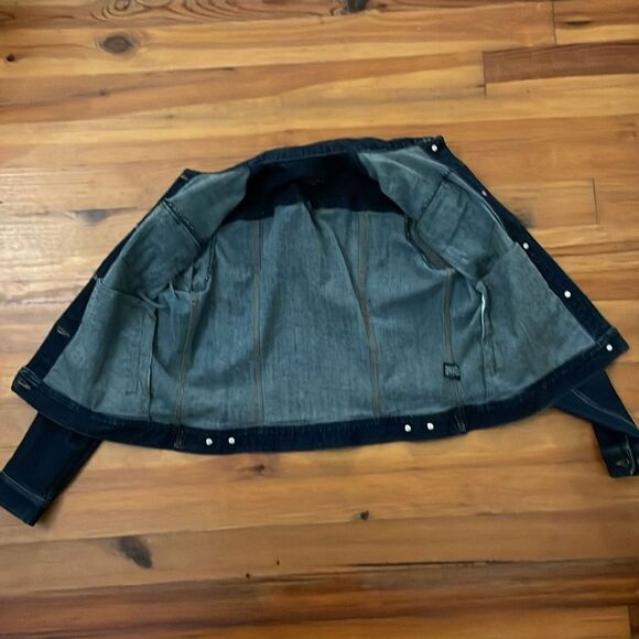 Ralph Lauren Jean Co. Blue Denim Jean Jacket Womens Size Large Dark Wash - Picture 4 of 8